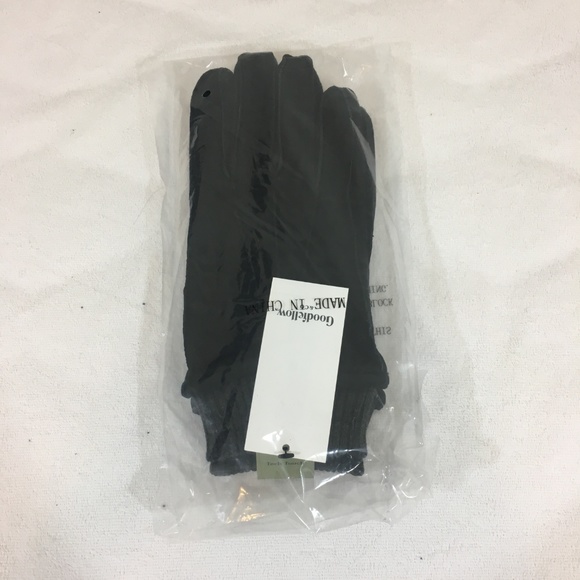 Goodfellow Black Pig Leather and Polyester Gloves - Picture 4 of 15